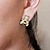 preiswerte Ohrringe-Damen Synthetischer Diamant Ohrenpiercing Ohrstecker Tier damas Luxus Modisch nette Art Strass vergoldet Diamantimitate Ohrringe Schmuck Gelb Für