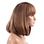 cheap Synthetic Trendy Wigs-Synthetic Wig Body Wave Straight Bob Layered Haircut Full Lace Wig Medium Length Synthetic Hair Women&#039;s Waterfall Brown