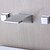 abordables Robinets pour baignoire-Robinet de baignoire - contemporain Chrome Montage mural Soupape céramique Bath Shower Mixer Taps / Deux poignées trois trous