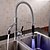 cheap Pullout Spray-Kitchen faucet - One Hole Chrome Pull-out / ­Pull-down Deck Mounted Contemporary Kitchen Taps