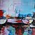 billige Abstrakte malerier-Hang-Painted Oliemaleri Hånd malede - Abstrakt Moderne Omfatter indre ramme / 20 &quot;x 24&quot; (50 x 60cm) / 24 &quot;x 36&quot; (60 x 90cm) / Stretched Canvas