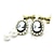 cheap Earrings-Retro queen avatar Liu Jiantao bow pearl earrings E269