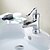 お買い得  浴室・洗面台用水栓金具-バスルームのシンクの蛇口 - 滝状吐水タイプ クロム センターセット シングルハンドルつの穴Bath Taps