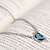 お買い得  ファッションネックレス-青い蝶ネックレスN678の韓国の宝石のダイヤモンドドロップ