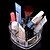cheap Bathroom Gadgets-Acrylic Transparent Cosmetics Storage Stand Makeup Brush Pot Loving Heart Shaped Cosmetic Organizer