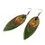 cheap Earrings-Women&#039;s Drop Earrings Feather Peacock Bohemian Earrings Jewelry Green For Daily