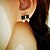 billige Mode Øreringe-Ladies smaragd diamant krystal øreringe bue rektangulære geometriske øreringe E416