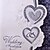 billige Bryllupsinvitationer-Tre Foldning Bryllupsinvitationer 50 - Invitationskort Hjerte Stil Perle-papir 7 1/2 &quot;×6 1/4&quot; (19*13.5cm)