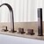 cheap Bathtub Faucets-Bathtub Faucet - Antique Oil-rubbed Bronze Roman Tub Ceramic Valve / Two Handles Five Holes
