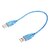 preiswerte USB-Kabel-USB 2.0 Stecker auf Stecker Datenkabel Crystal Blue (0,3 M)