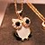 cheap Necklaces-Women&#039;s Pendant Necklace Long Necklace Owl Ladies Fashion Vintage European Rhinestone Shell Alloy Golden Necklace Jewelry For Party Gift Casual Daily