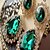 levne Módní náušnice-z&amp;amp;X® retro Luxusní smaragdů náušnice