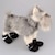 preiswerte Hundekleidung-Hund Schuhe und Stiefel warm halten Solide Für Haustiere Baumwolle Schwarz / Winter