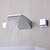 abordables Robinets pour baignoire-Robinet de baignoire - contemporain Chrome Montage mural Soupape céramique Bath Shower Mixer Taps / Deux poignées trois trous