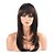 cheap Synthetic Trendy Wigs-Synthetic Wig Straight Straight Layered Haircut With Bangs Wig Long Synthetic Hair 22 inch Women&#039;s Brown