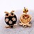 cheap Earrings-Stud Earrings Alloy Simulated Diamond Animal Shape Owl Jewelry Daily