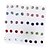 cheap Earrings-Women&#039;s Stud Earrings Ladies Fashion Simple Style Rhinestone Earrings Jewelry Red / White For Party Casual Daily Office &amp; Career 40pcs / 36pcs