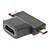 voordelige HDMI-kabels-HDMI v1.3 naar vga m / v-kabel + HDMI v1.3 naar mini HDMI / micro hdmi f / m adapter verguld (0,2m 0.66ft)