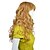 abordables Pelucas sintéticas de moda-Sin tapón sintético de alta calidad a largo ondulado rubio de oro de Fashional pelucas de pelo