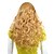 abordables Perruques Synthétiques Sans Bonnet-Capless synthétique de haute qualité à long ondulés Golden Blonde Fashional Perruques