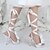 halpa Naisten korkokengät-Kaunis Satin Stiletto Heel kukka ja nauha Tie Open sandaalit Wedding Shoes (More Colors)
