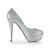 cheap Women&#039;s Heels-Women&#039;s Wedding Summer Stiletto Heel Glitter Silver Ivory Champagne