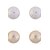 abordables Pendientes-Juego de pendientes pequeños de pelota mate (2 pares por set) estilo femenino clásico