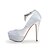 ieftine Pantofi de Mireasă-Pentru femei Primăvară / Vară Toc Stilat / Platformă Nuntă Cataramă Satin / Satin Elastic Alb / Negru / Mov