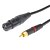 levne Kabely-jsj® 0,5m 1,64ft RCA zástrčka XLR kabel Černá mikrofonu KTV