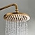cheap Outdoor Shower Fixtures-Shower Faucets,Brass Traditional Brushed Wall Mount Single Handle Three Holes Rainfall Shower Suit