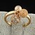 billige Moderinge-Forgyldt bronze zircon Ring J0748
