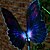 billige Solstrengelys-Fargeendringen Sett med 2 Solar Fiberoptiske Butterfly Stake Lights