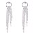 cheap Earrings-Silver Plated Claw Rhinestone Tassel Long Necklace Elegant Style