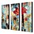 cheap Top Artists&#039; Oil paitings-Hand-Painted Abstract Horizontal Three Panels Canvas Oil Painting For Home Decoration