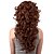 Недорогие Парики из искусственных волос-Монолитным долго синтетического шоколадно-коричневый кудрявый парик волос сторону взрыва