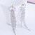 abordables Pendientes-Silver Plated Rhinestone Claw borla Collar largo