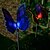 cheap Solar String Lights-Color Changing Set of 2 Solar Fibre Optic Butterfly Stake Lights
