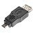 billiga USB-Micro USB hane till USB Female adapter för mobiltelefon (Svart)