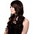 Χαμηλού Κόστους Συνθετικές Trendy Περούκες-Capless Long Fluffy Συνθετικό Brown σγουρά μαλλιά περούκα Side Bang
