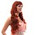 Χαμηλού Κόστους Συνθετικές Trendy Περούκες-Συνθετικές Περούκες Στυλ Περούκα Κόκκινο Συνθετικά μαλλιά Γυναικεία Περούκα Απόκριες Περούκα