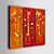 זול ציורי שמן-ציור שמן צבוע-Hang מצויר ביד - סרט מצויר בַּד שלושה פנלים