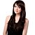 cheap Synthetic Wigs-Capless Long Synthetic Brown Wavy Hair Wig Side Bang