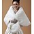 cheap Wraps &amp; Shawls-Fur Wraps / Wedding  Wraps Shawls Long Sleeve Faux Fur Ivory Wedding / Party/Evening / Casual Open Front