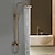 זול גופי מקלחת חיצונית-סט ברזי מקלחת מסורתיים, ברז פליז עתיק לתלייה על הקיר עם ראש מקלחת גשם עגול בגודל 8 אינץ&#039; פיה רחבה מפליז מרסס כף יד, מערכת מקלחת לאמבטיה חליפת מקלחת גשם מוברש בוינטג&#039;