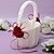 cheap Wedding Baskets &amp; Boxes-Flower Basket Satin 8 3/5&quot; (22 cm) Petal / Sash