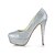 cheap Women&#039;s Heels-Women&#039;s Wedding Summer Stiletto Heel Glitter Silver Ivory Champagne