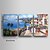levne Olejové malby umělců-Ručně malované Krajina Horizontální panoramatické Plátno Hang-malované olejomalba Home dekorace Tři panely
