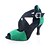 cheap Latin Shoes-Women&#039;s Latin Shoes / Ballroom Shoes Heel Customized Heel Customizable Dance Shoes Red / Green / Leather