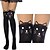 cheap Stockings-Women&#039;s Sweet Lolita See Through Socks / Long Stockings Thigh High Socks Black Print Cat Velvet Lolita Accessories / High Elasticity