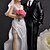 cheap Cake Toppers-Cake Topper Non-personalized Classic Couple Resin Wedding Flowers White / Black Classic Theme Gift Box